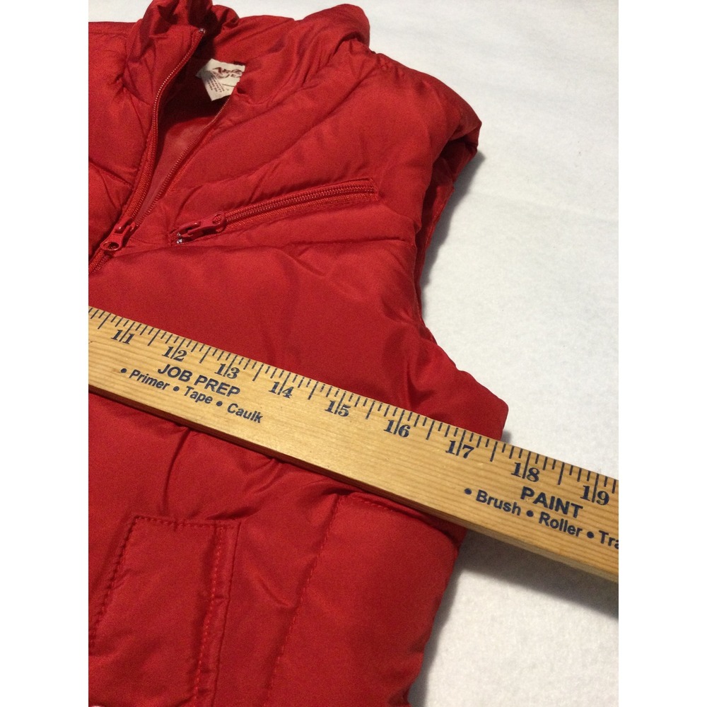 Arizona Jean Co Red Puffer Vest Mens Medium Full Zip Quilted Sleeveless Jacket - Picture 3 of 6